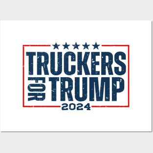 Vintage Truckers For Trump 2024 Posters and Art